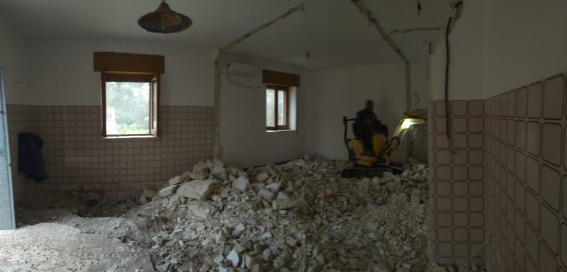 Digging up the floors